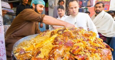 Street Food in Peshawar – GOLDEN PULAO Mountain + Charsi Tikka Kabab + Pakistani Street Food Tour!