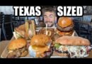 TEXAS SIZED BRISKET & BURGER CHALLENGE | The “Bigger In Texas” Challenge | In Dallas Texas