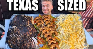 MASSIVE JERK CHICKEN & SHRIMP CHALLENGE | Spicy Jamaican Jerk Chicken, Shrimp & Pasta Challenge