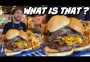 TEXAS SIZED BURGER CHALLENGE IN SAN ANTONIO TEXAS | Weird Burger | MAN VS FOOD