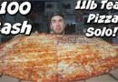 $100 11LB TEAM PIZZA CHALLENGE SOLO | California Pizza | Man Vs Food